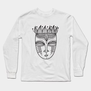 Tribal mask Black Long Sleeve T-Shirt